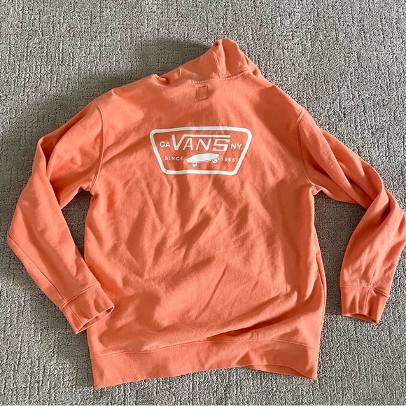 Vans men’s XL orange fleece hoodie- off the wall gently used. No stains or rips - Picture 3 of 5